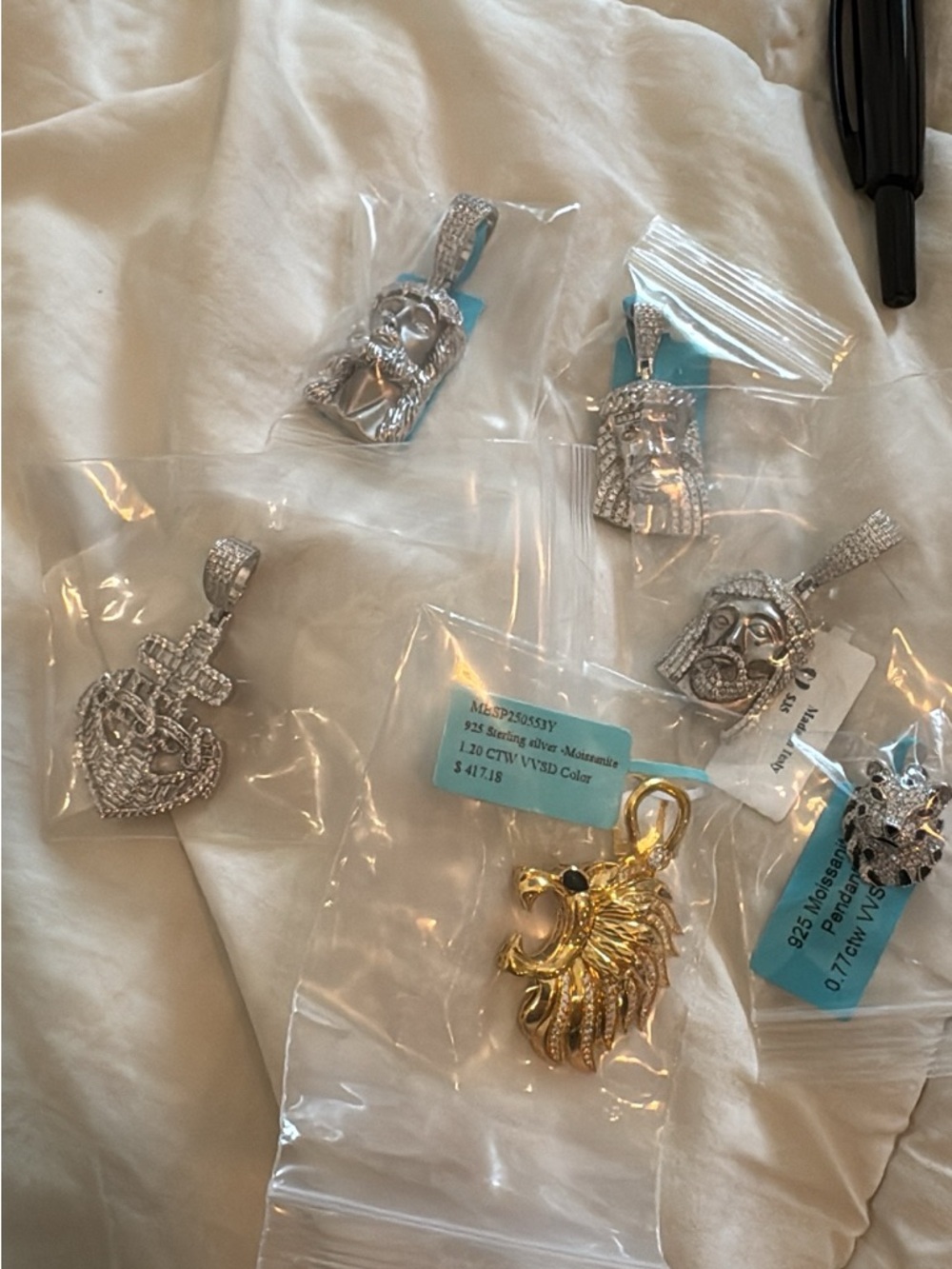 925 Italian sterling silver and 10k over pendants starting @ 75$ which u want!